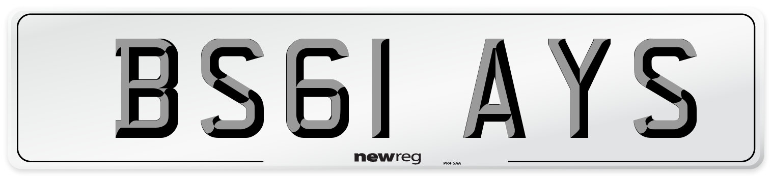 BS61 AYS Number Plate from New Reg